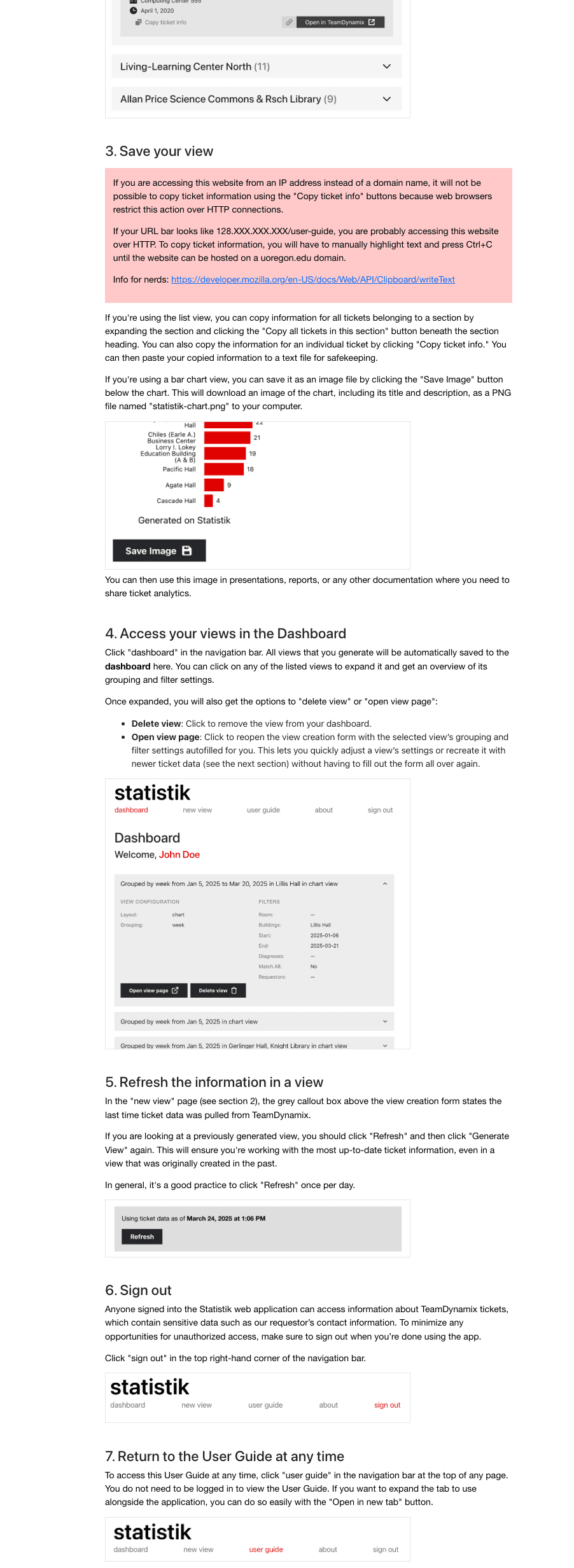 User guide continued